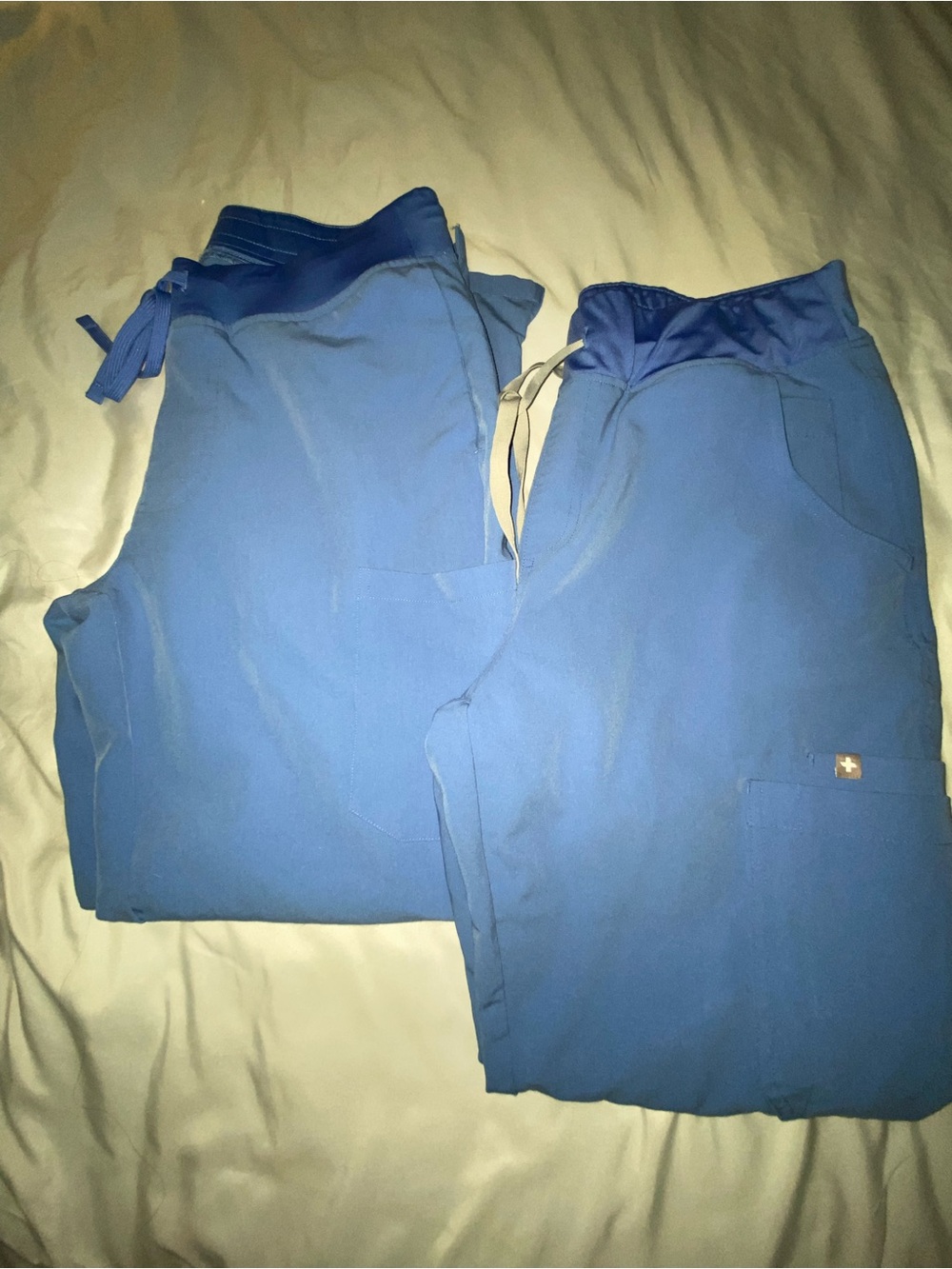 Blue Medical Scrub Pants - Set M
